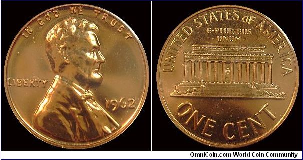 1962 Lincoln Cent, Proof