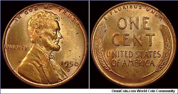 1950D Lincoln Cent