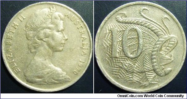 Australia 1970 10 cents. Special thanks to latman100!