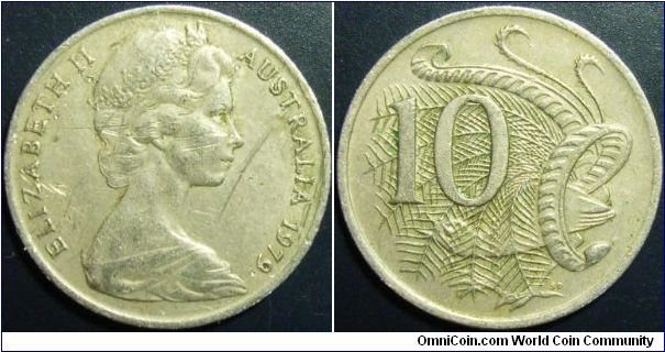 Australia 1979 10 cents. Scratched. Special thanks to latman100!