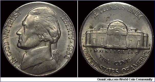 1952S Jefferson Nickel