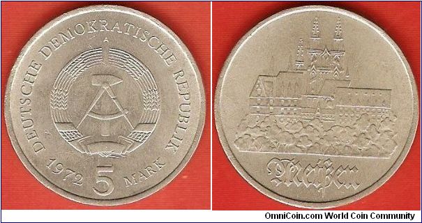 German Democratic Republic (East Germany)
5 mark
City of Meissen
copper-nickel