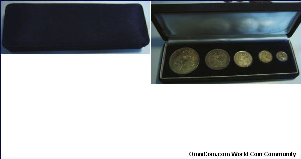 Peru custom coin set featuring a seated liberty. Dated 1907-1915. All coins are about XF+ grade.