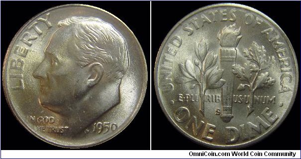 1950S Rosevelt Dime