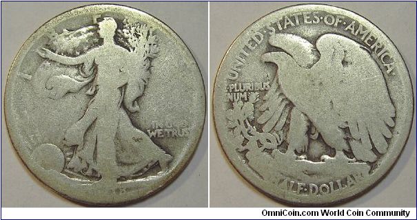 1918D Walking Liberty Half Dollar