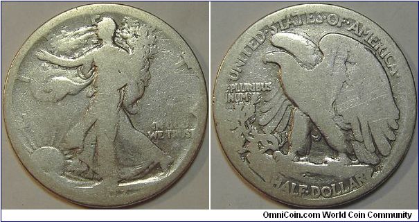 1917S Walking Liberty Half Dollar