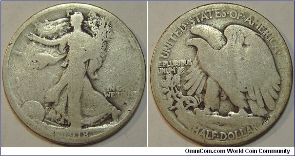 1918 Walking Liberty Half Dollar