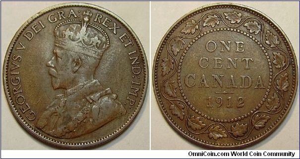 1912 Canada, One Cent