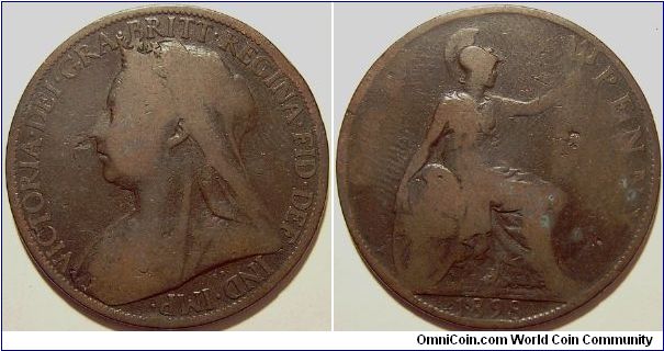 1898 Victoria One Penny