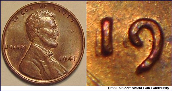 1941 Lincoln Cent, Doubled Die Obverse, Strong Class 4 Spread of Liberty, Date, Coat and Ear