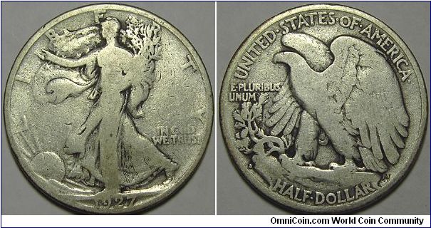 1927S Walking Liberty Half Dollar