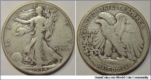 1934 Walking Liberty Half Dollar