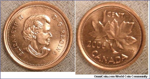 Canada,One(1)Cent. Found Two in a roll of pennies,