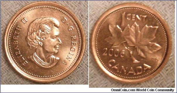 Canada,One(1)Cent. Found Two in a roll of pennies,