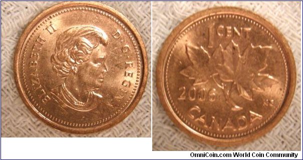 Canada,One(1)Cent. Found Two in a roll of pennies,