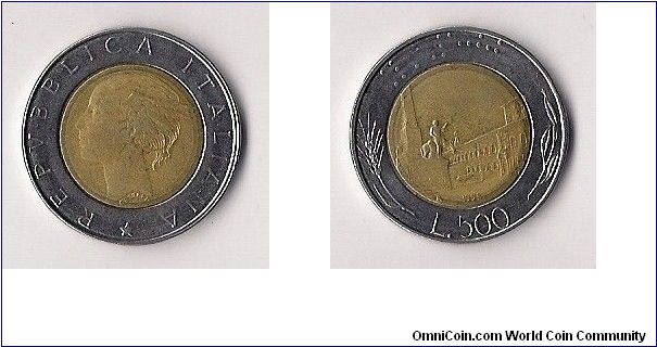 500 Italian lires.