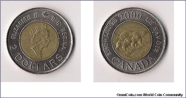 2 Canadian Dollars coin.