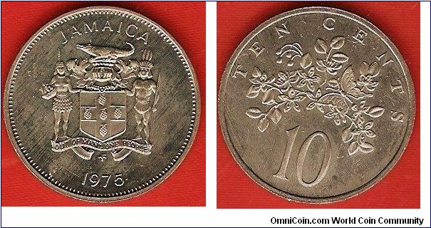 10 cents
narrow legends Jamaica
contaminated proof from the Franklin Mint, coming out of a junk box
copper-nickel