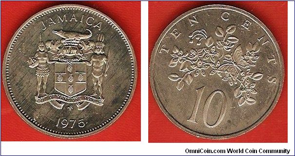10 cents
narrow legends Jamaica
contaminated proof from the Franklin Mint, coming out of a junk box
copper-nickel