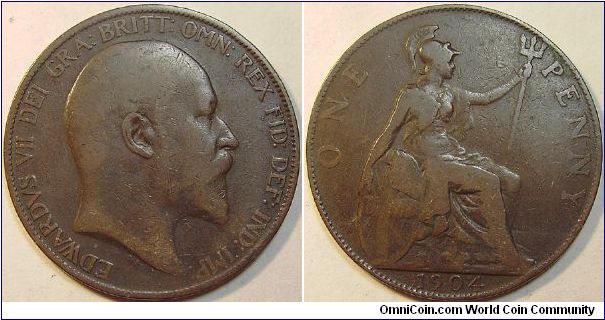 1904 Edward VII, One Penny