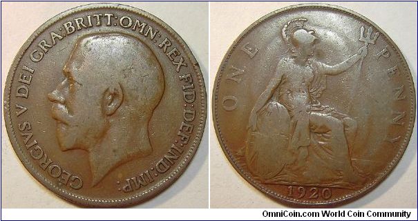 1920 George V, One Penny