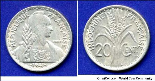 20 cents.
Republique Francaise.
Franch Indo-China.
(S)San-Francisco mint.


Cu-Ni.