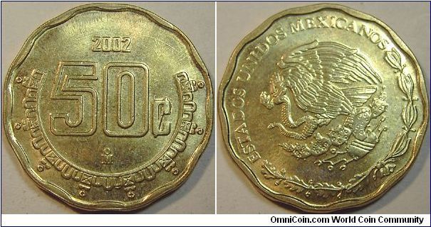 2002 Mexico, 50 Centavos