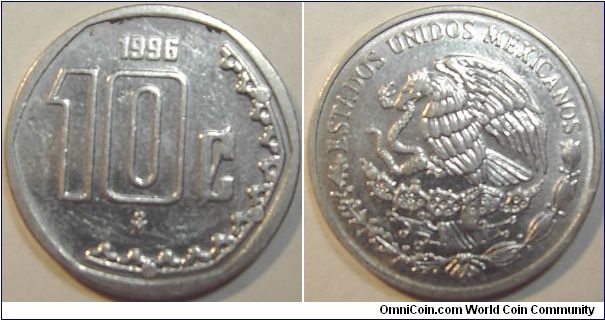 1996 Mexico, 10 Centavos
