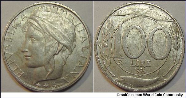 1996 Italy, 100 Lire