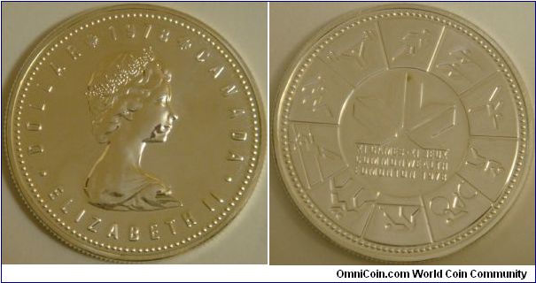 Canada, 1 dollar, 1978 11th Commonwealth Games held in Edmonton, Alberta, silver dollar