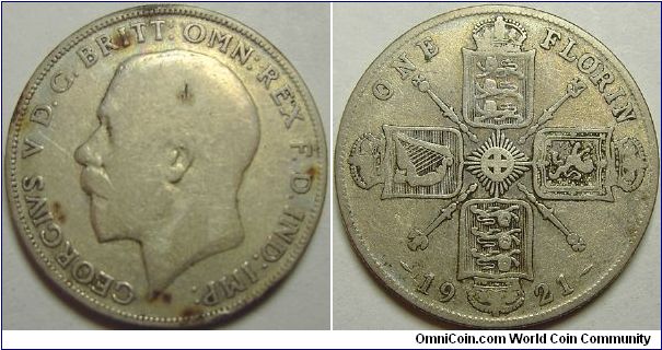 1921 George V, One Florin