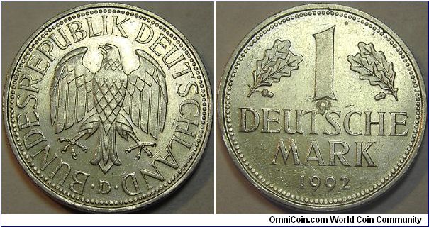 1992 Germany, 1 Deutsche Mark