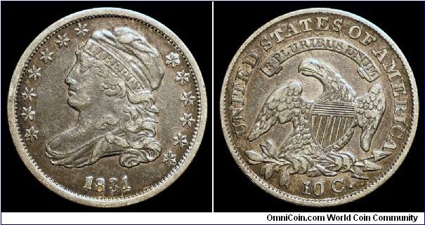 1831 U.S. Bust Head Dime.