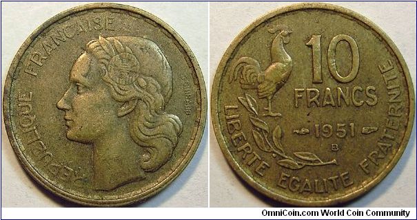 1951 France, 10 Francs