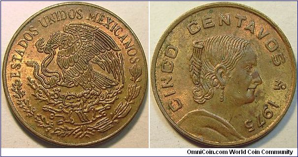 1975 Mexico, 5 Centavos
