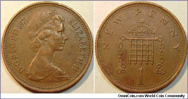 1971 Elizabeth II, New Penny
