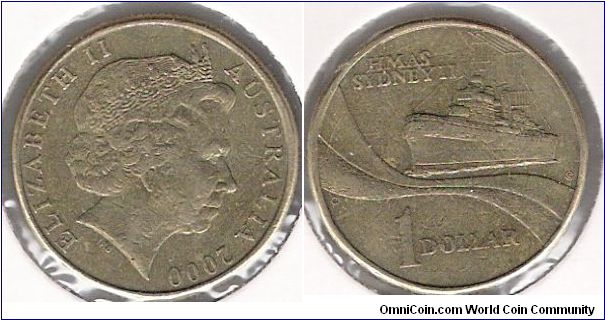 1 Dollar coin, HMAS Sydney II Canberra Mintmark