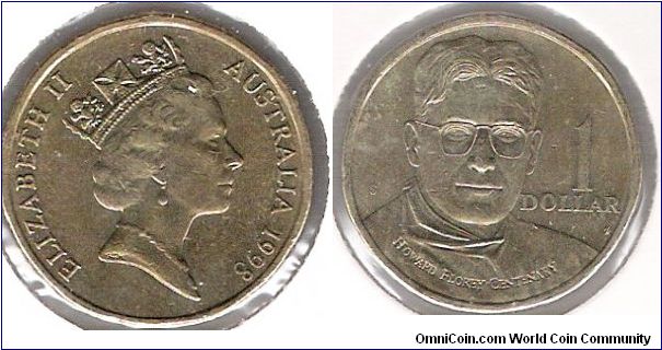 1 Dollar coin, Howard Florey, Sydney Mintmark