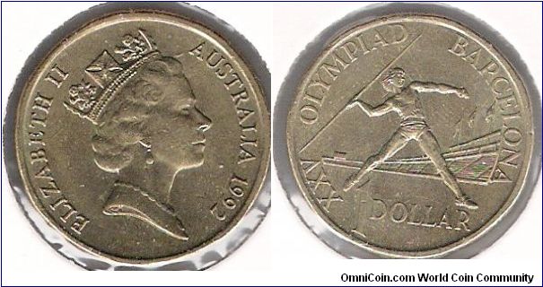 1 Dollar coin, Barcelona Olympic Games
