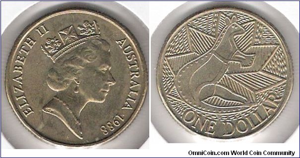 1 Dollar coin, Aboriginal art Kangaroo