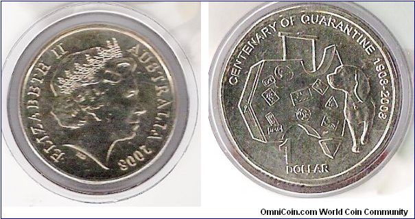 1 Dollar coin, 100 years of Quarantine.
