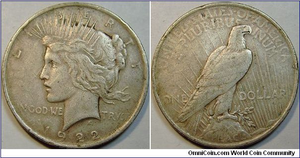 1922 Peace Dollar