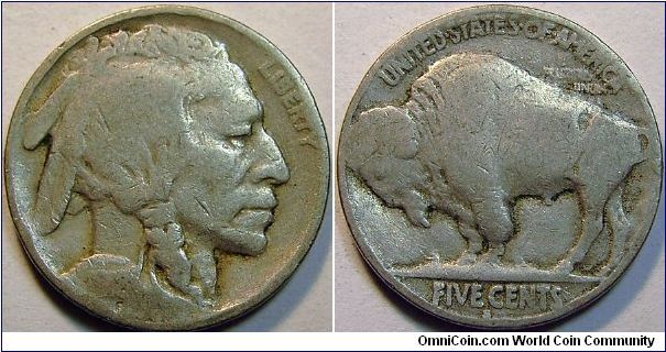 1918S Indian Head (Buffalo) Five Cents