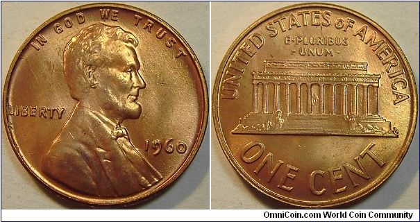 1960 Lincoln Cent, Small Date