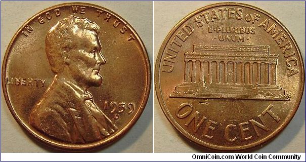 1959D Lincoln Cent