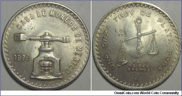 1979 Mexico Silver Onza Casa de Moneda