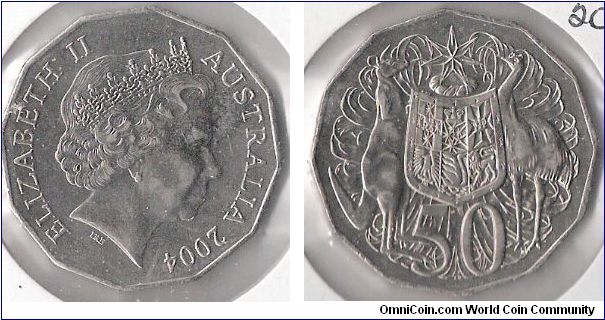 50 cent coin, COA  reverse.