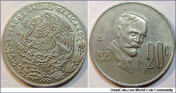 1975 Mexico, 20 Centavos