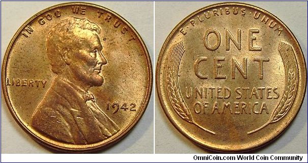 1942 Lincoln Cent