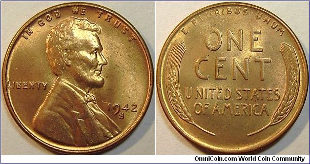 1942S Lincoln Cent